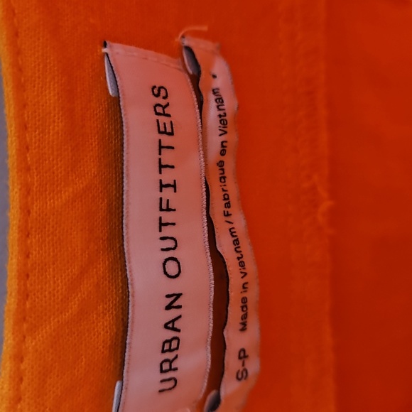 2/$20 Urban Outfitters - Orange Margarita Linen Mini Dress - Size Small - Picture 3 of 7